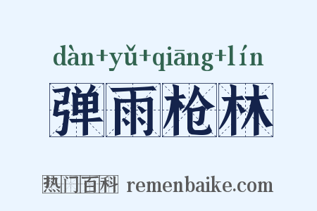 弹雨枪林是什么意思的图片